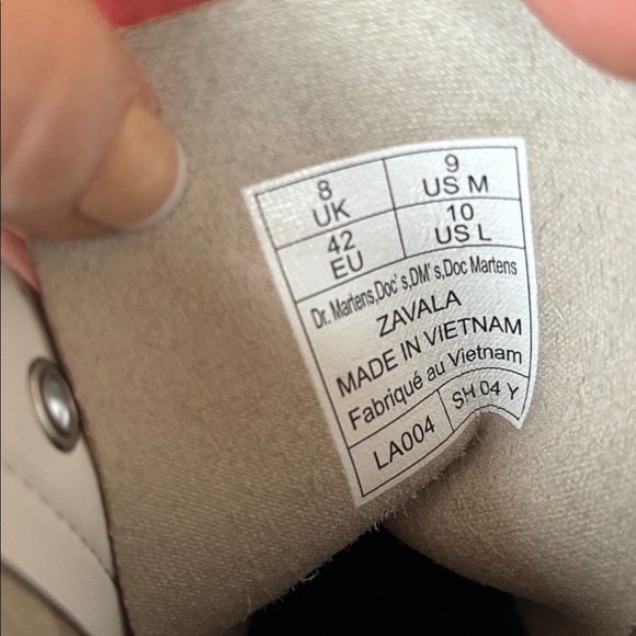 Brand New Dr. Martens Zavala Vintage Taupe Leather Lace Up Boots Combat - Picture 7 of 16